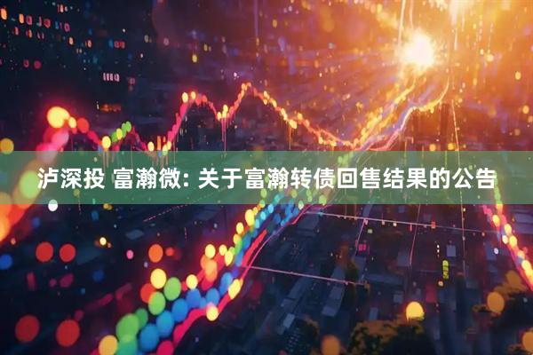 泸深投 富瀚微: 关于富瀚转债回售结果的公告