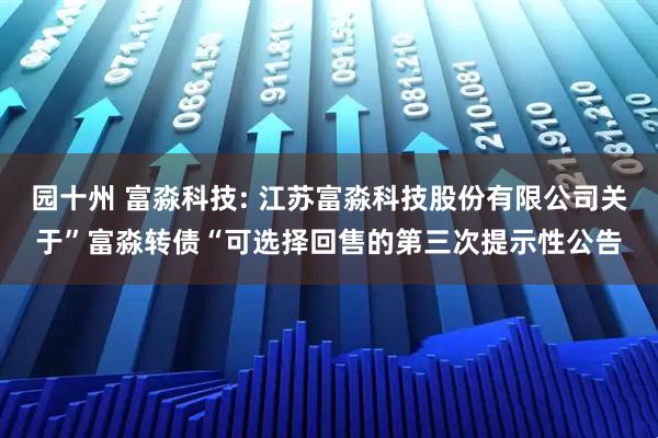 园十州 富淼科技: 江苏富淼科技股份有限公司关于”富淼转债“可选择回售的第三次提示性公告
