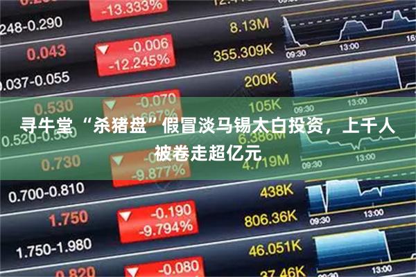 寻牛堂 “杀猪盘”假冒淡马锡太白投资，上千人被卷走超亿元
