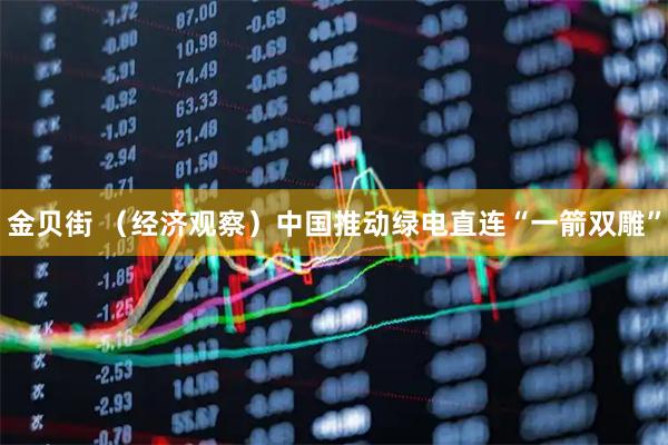 金贝街 （经济观察）中国推动绿电直连“一箭双雕”