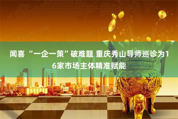 闻喜 “一企一策”破难题 重庆秀山导师巡诊为16家市场主体精准赋能